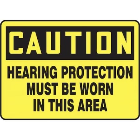 Accuform OSHA CAUTION Safety Sign HARD HAT MPPE428XL MPPE428XL